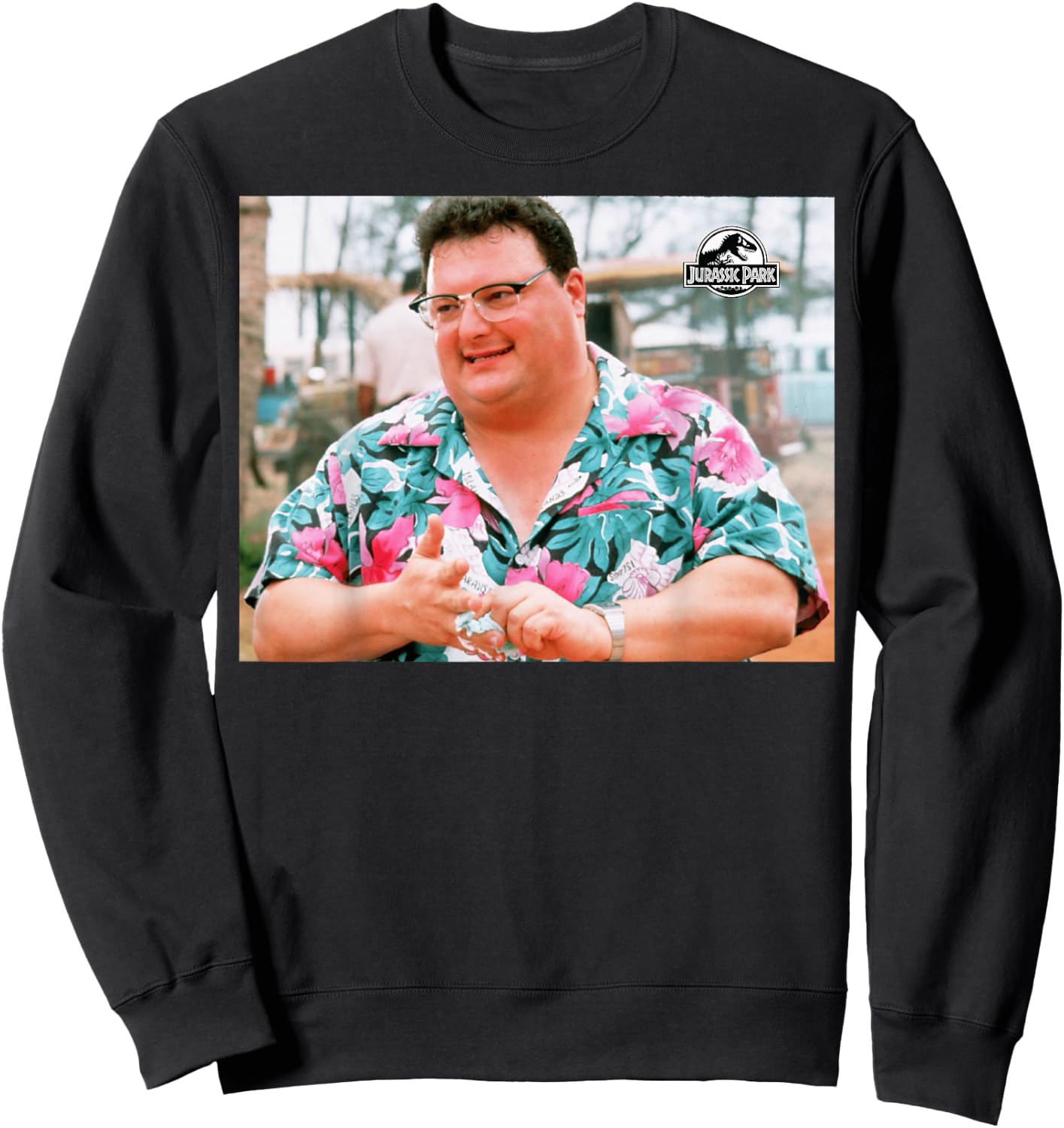 Jurassic Park Dennis Nedry Photoreal Small Sweatshirt - Sweatshirt | Black