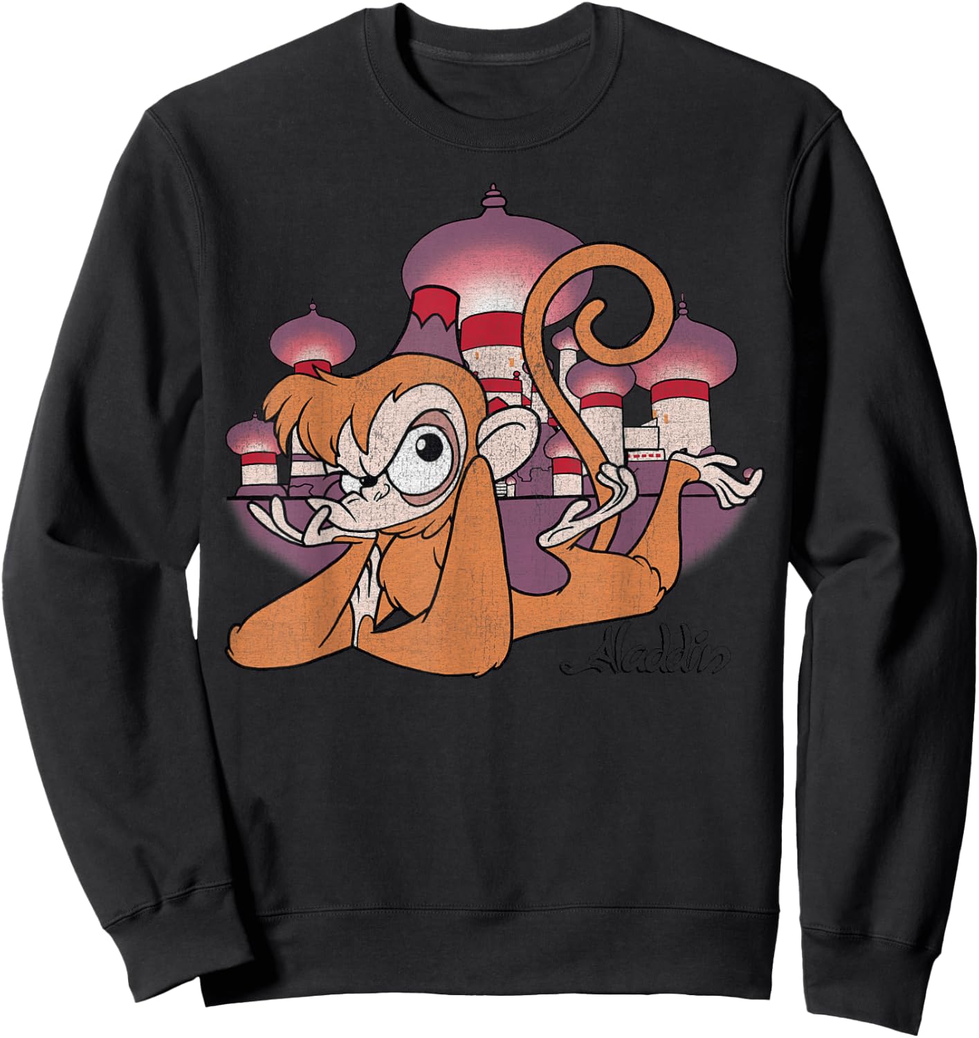 Disney Aladdin Grumpy Abu Sultan's Palace Vintage Portrait Sweatshirt - Sweatshirt | Black