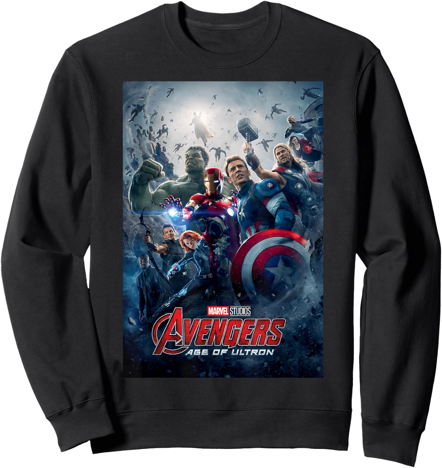 Marvel Studios Avengers 2 Movie Poster Graphic Sweatshirt - Sweatshirt | Black