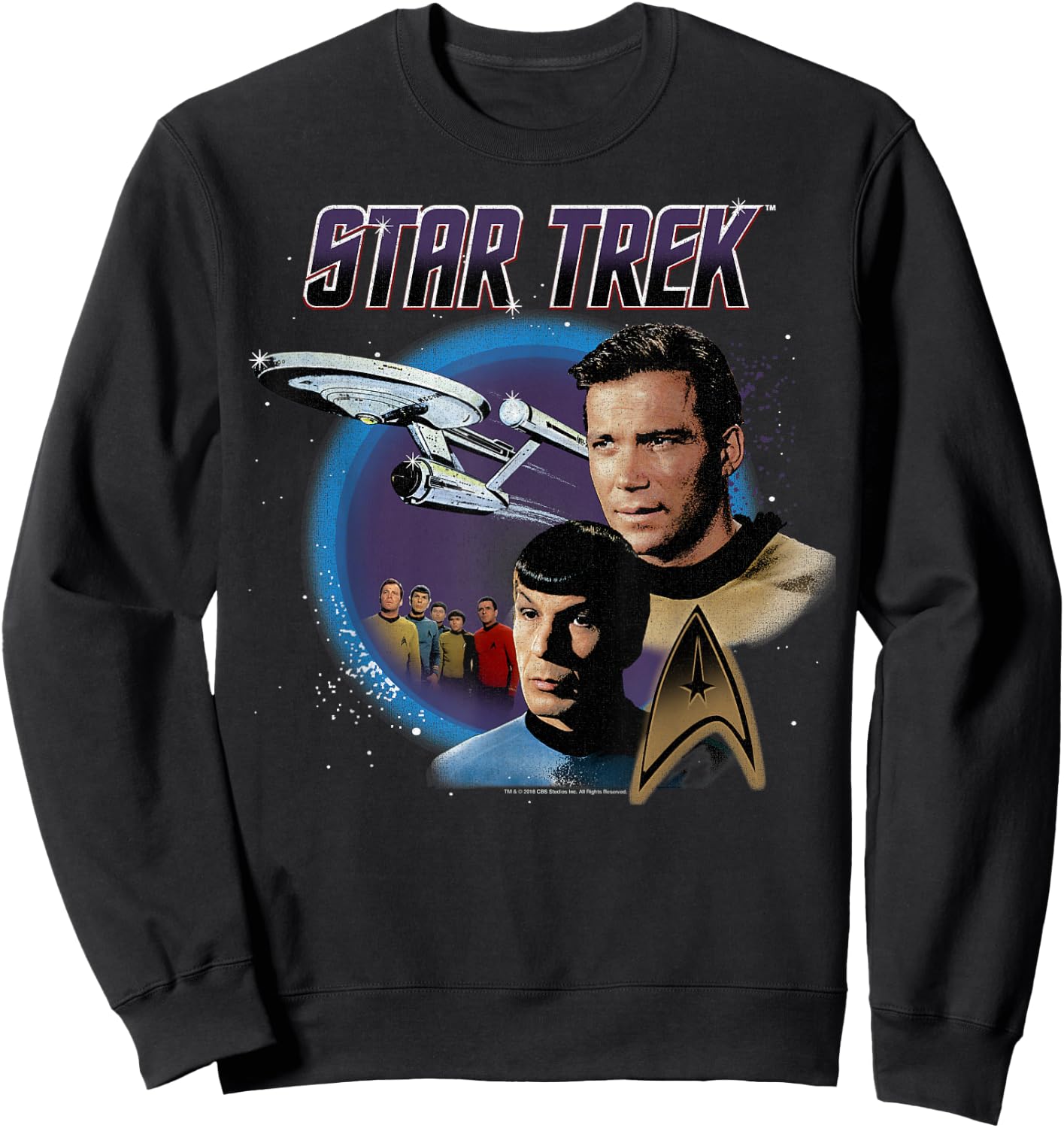 Star Trek Original Series Vintage Enterprise Sweatshirt - Sweatshirt | Black