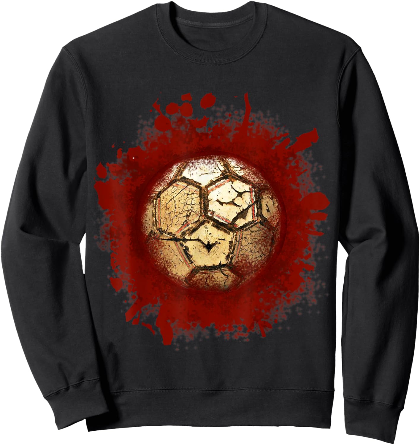 Zombie Soccer Blood Funny Scary Player Halloween Costume Sweatshirt - Sweatshirt | Black