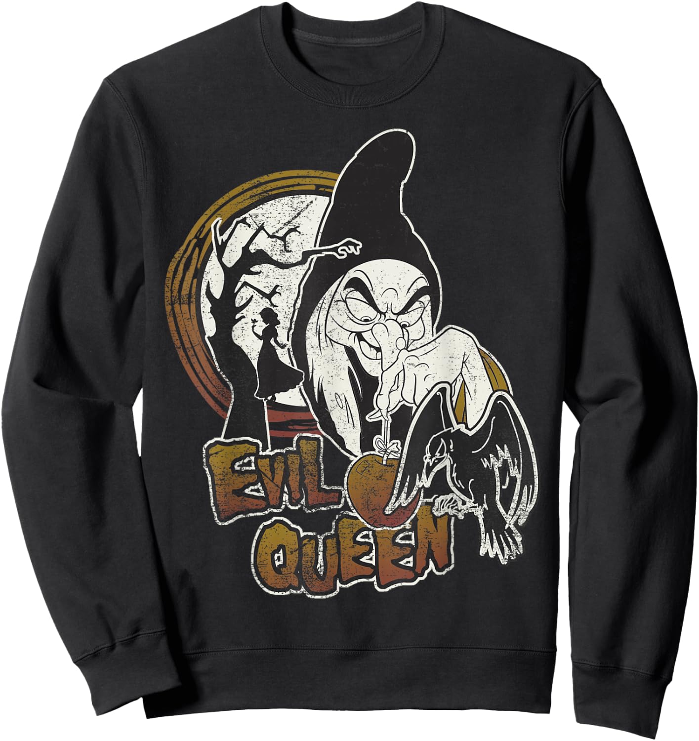 Disney Snow White Halloween Evil Queen Poison Apple Vintage Sweatshirt - Sweatshirt | Black