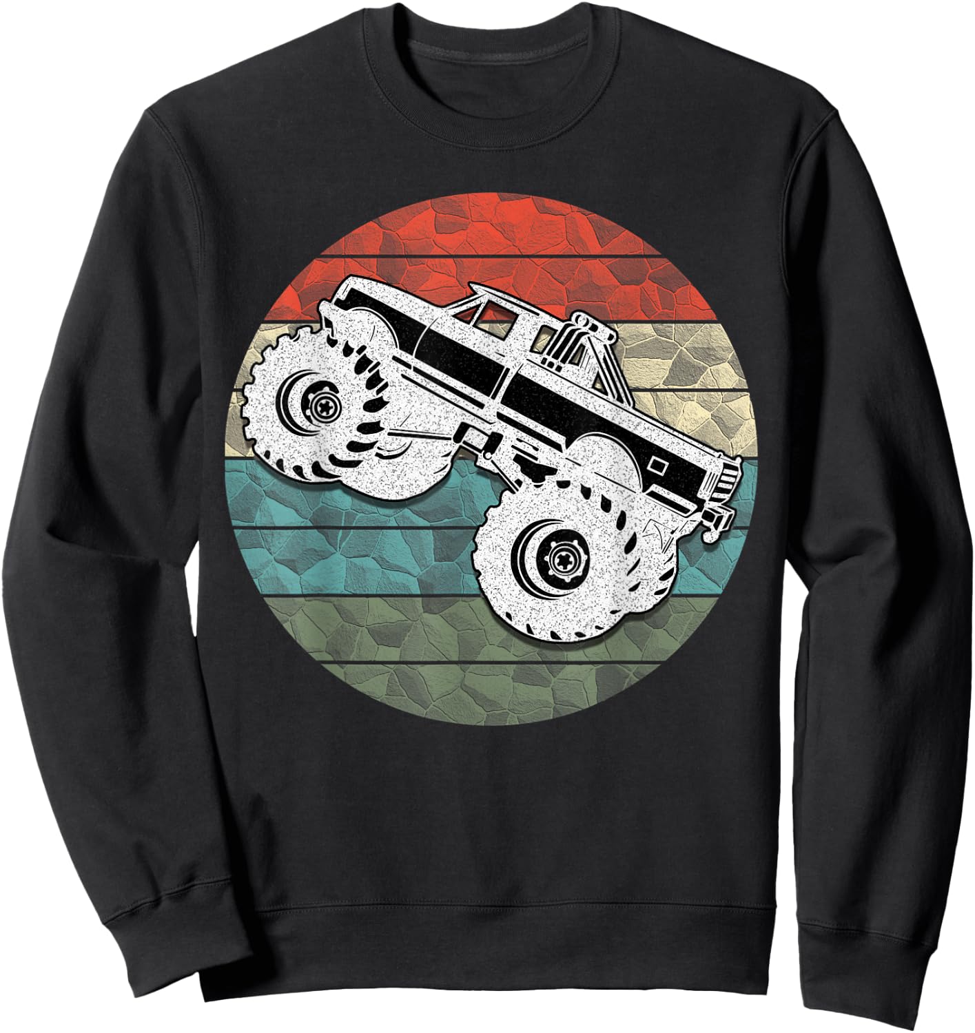 Vintage Monster Trucks Big Foot Cars Lovers Gift Sweatshirt - Sweatshirt | Black