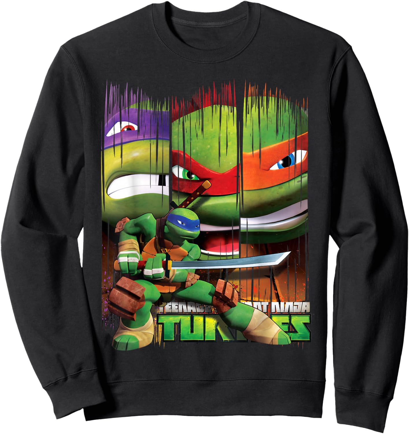 Teenage Mutant Ninja Turtles Leonardo Sword Stance Sweatshirt - Sweatshirt | Black