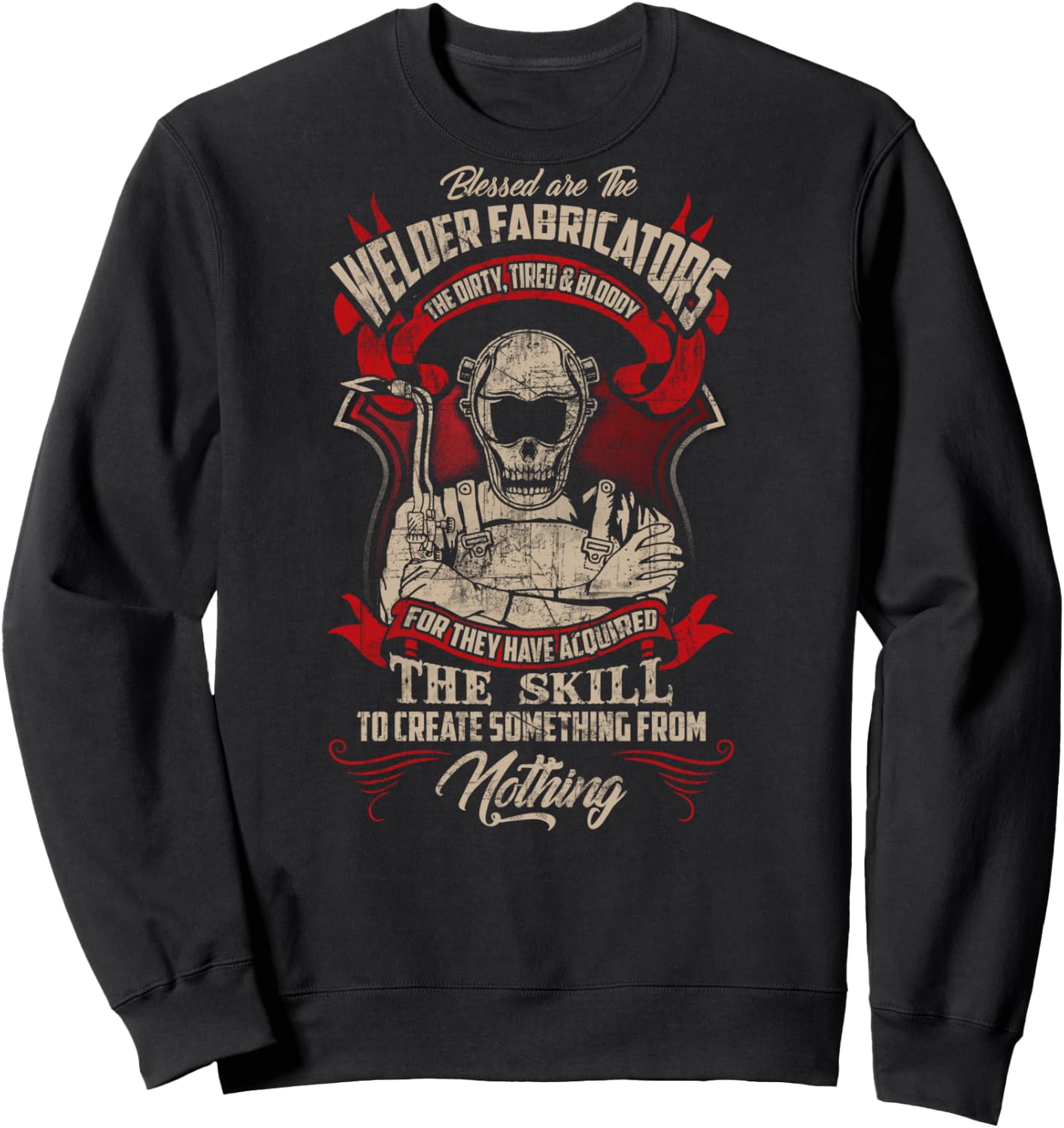WELDER FABRICATORS Funny Welders Welding Back Sweatshirt - Sweatshirt | Black