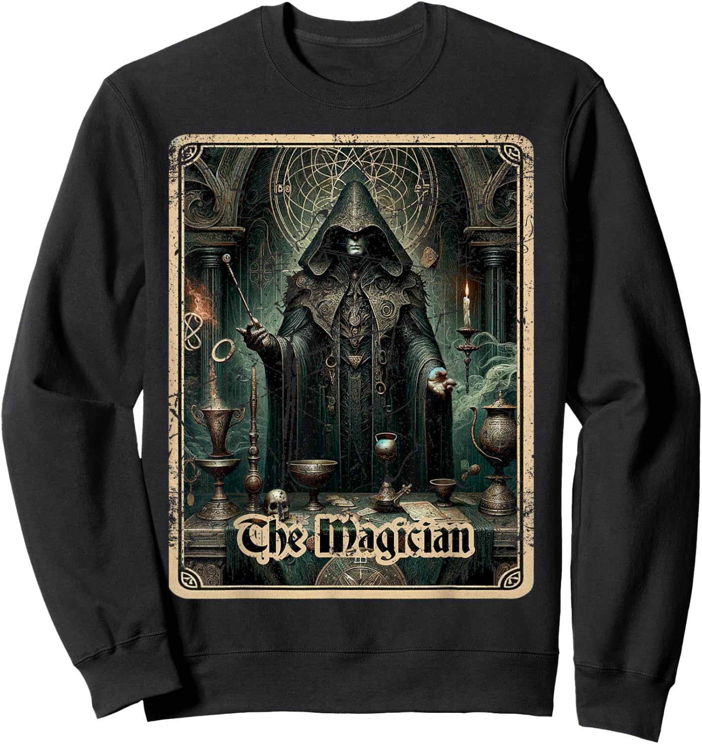 Magician Tarot Card Black Horror Sweatshirt - Sweatshirt | Black