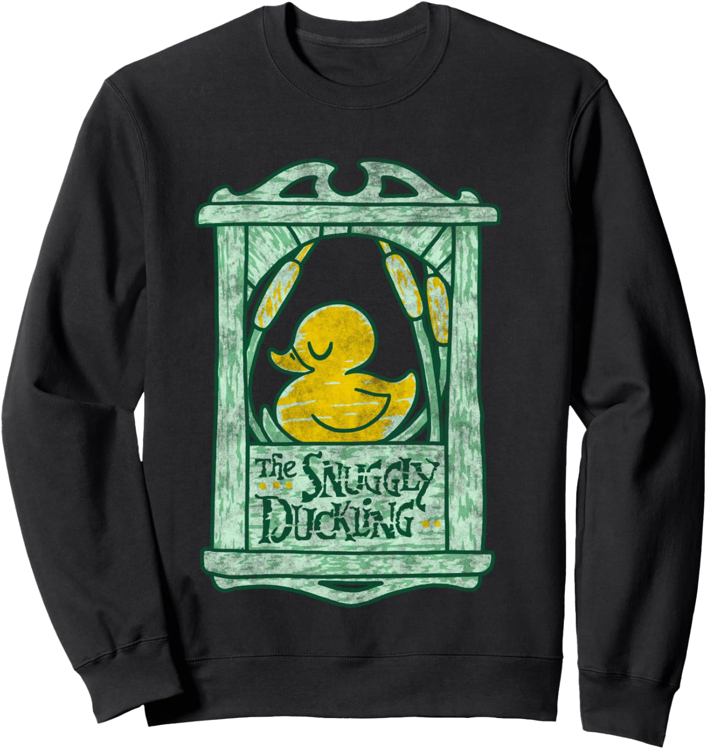 Disney Tangled The Snuggly Duckling Vintage Sign Sweatshirt - Sweatshirt | Black