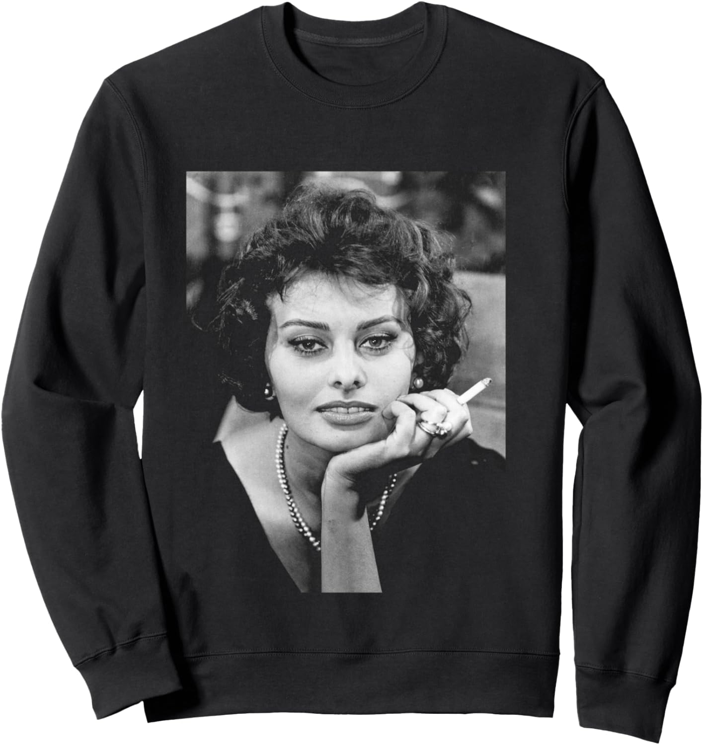 Sophia Loren Houseboat Millionairess Actress 1957 Sweatshirt - Sweatshirt | Black