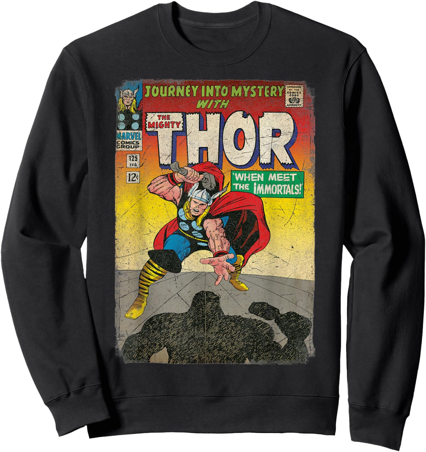 Marvel The Mighty Thor Journey Into Mystery Retro Comic Sweatshirt - Sweatshirt | Black