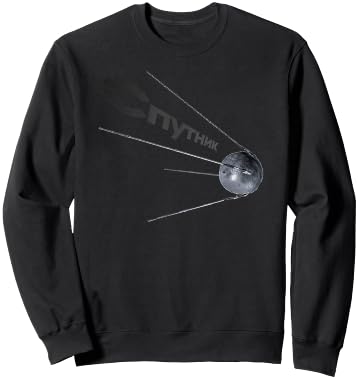 Sputnik Satellite USSR Soviet Cosmos Space Sweatshirt - Sweatshirt | Black