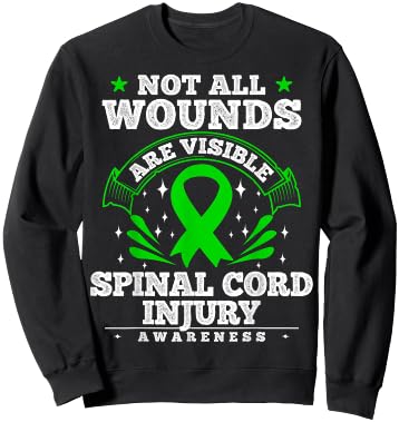 Gift Spinal Cord Injury Patients - SCI Awareness Ribbon Sweatshirt - Sweatshirt | Black