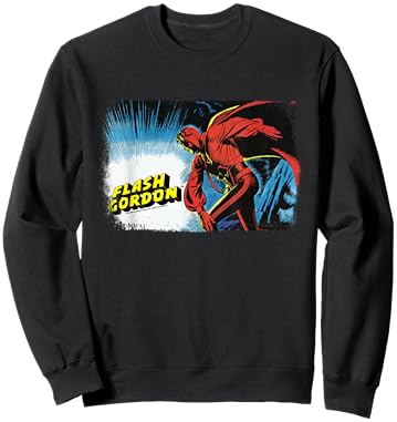 Flash Gordon Retro Comic Book Throw Sweatshirt - Sweatshirt | Black