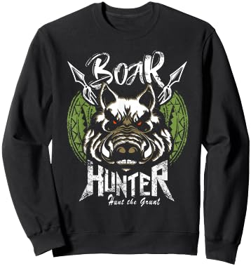Hog Hunting Shirt Funny Boar Hunter Gift Sweatshirt - Sweatshirt | Black