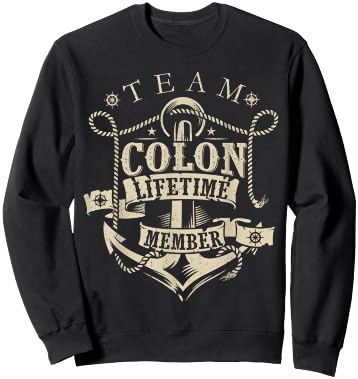 Team COLON Lifetime Member Vintage COLON Family Name Sweatshirt - Sweatshirt | Black