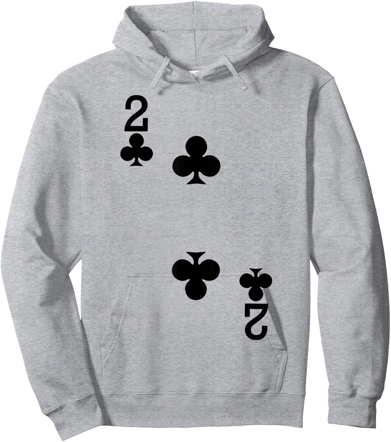 2 of Clubs - Playing Card Halloween Costume Hoodie - Hoodie | Ash