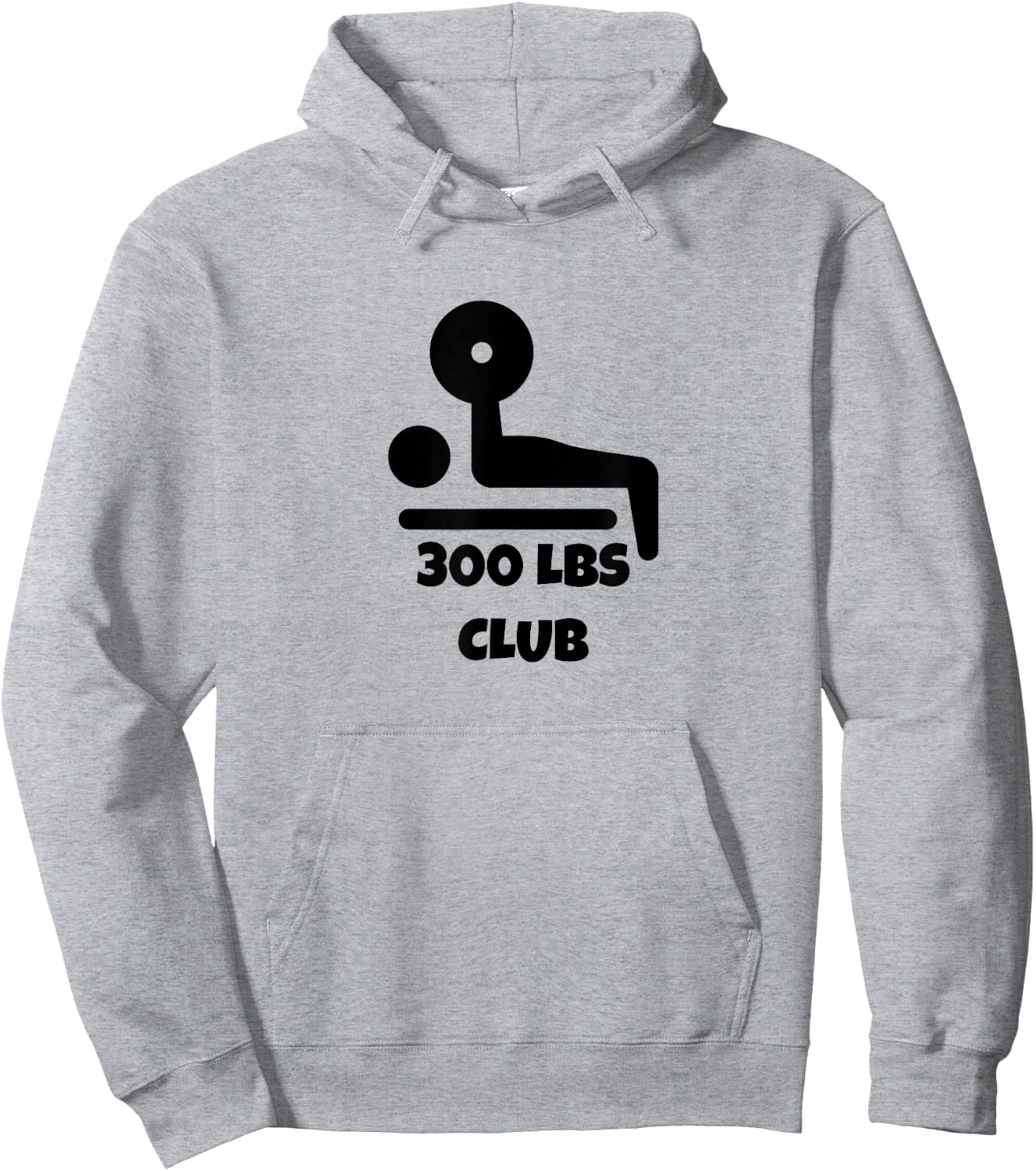 300 LBS Club Bench Press Men Women Hoodie - Hoodie | Ash