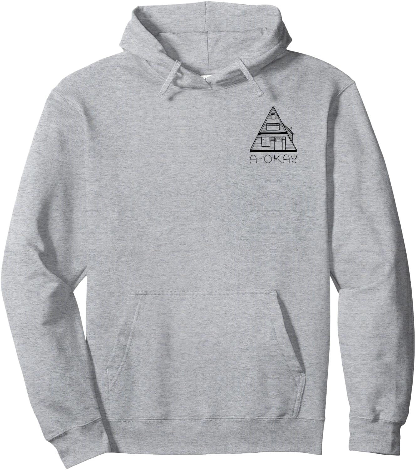 A-Okay, A-Frame Cabin Shirt Hoodie - Hoodie | Ash