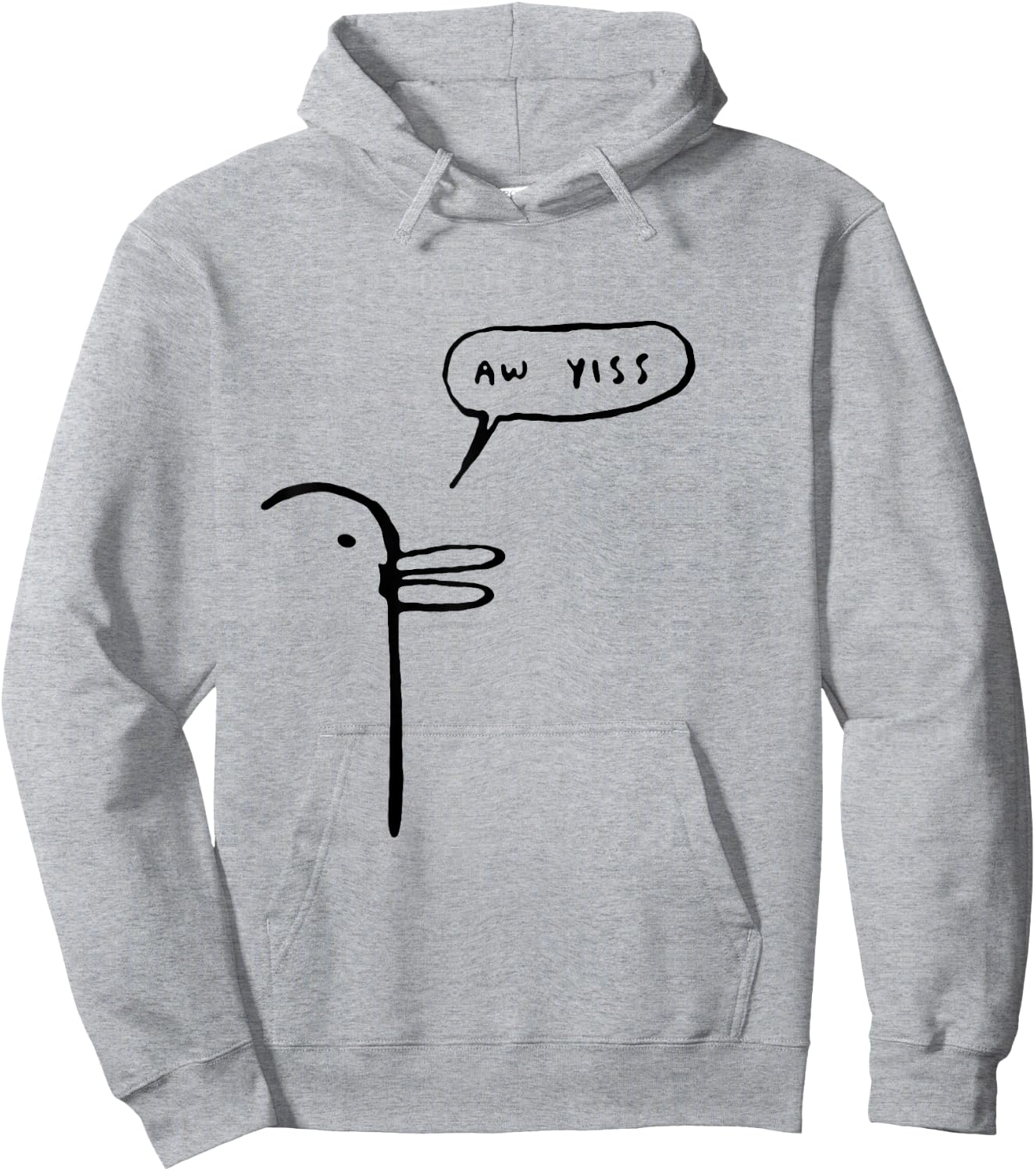 Aw Yiss Duck Pigeon Bread Crumbs - printed meme Comic Shirt Hoodie - Hoodie | Ash