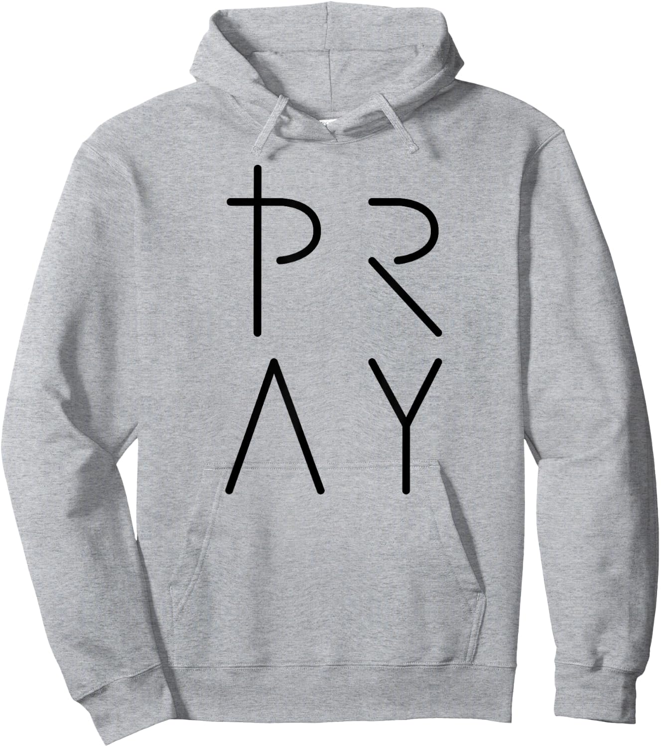 Pray , Christian T Shirt Hoodie - Hoodie | Ash