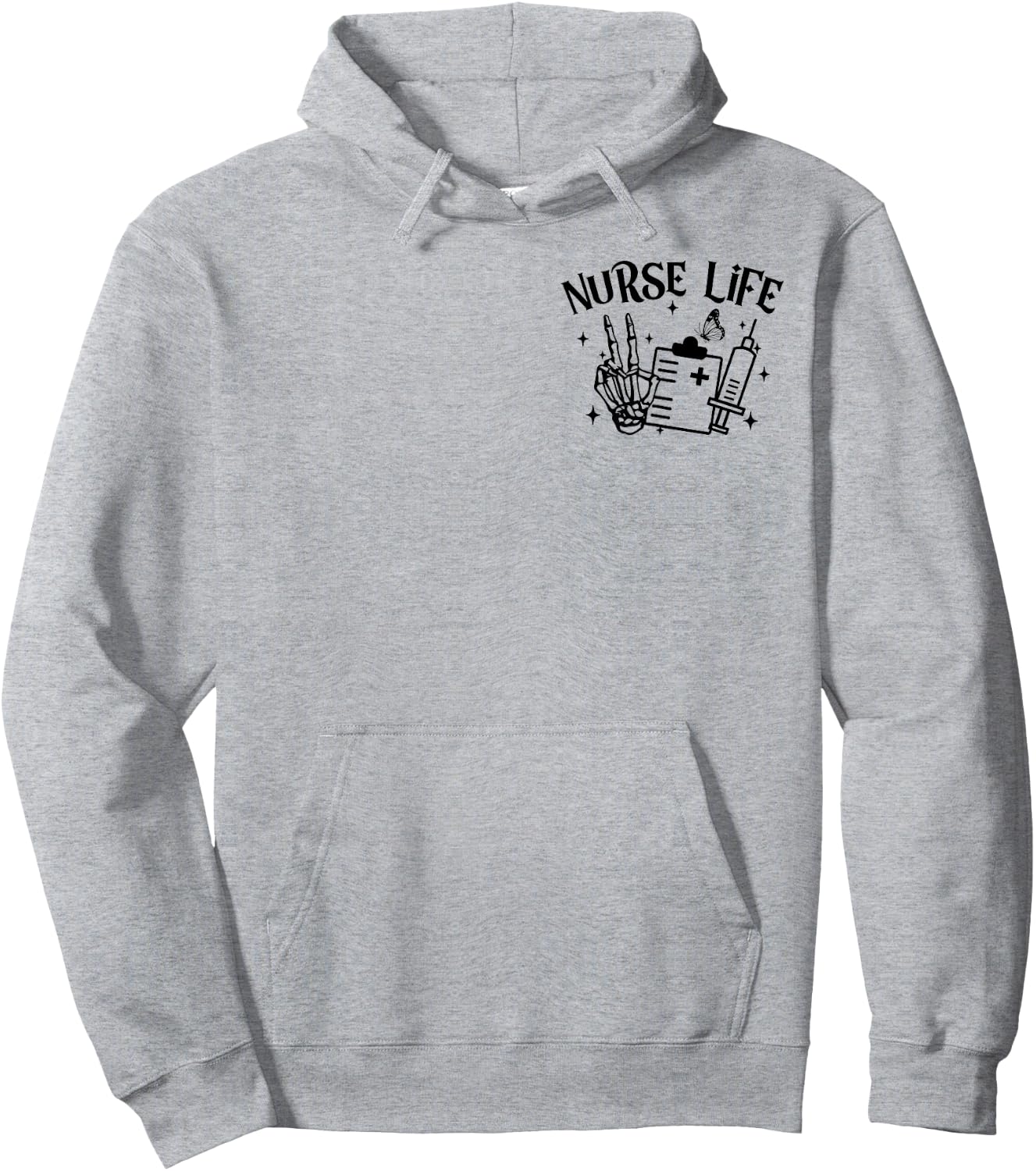 Some Days I Rock It Some Days It Rock Me Skeleton Nurse Life Hoodie - Hoodie | Ash