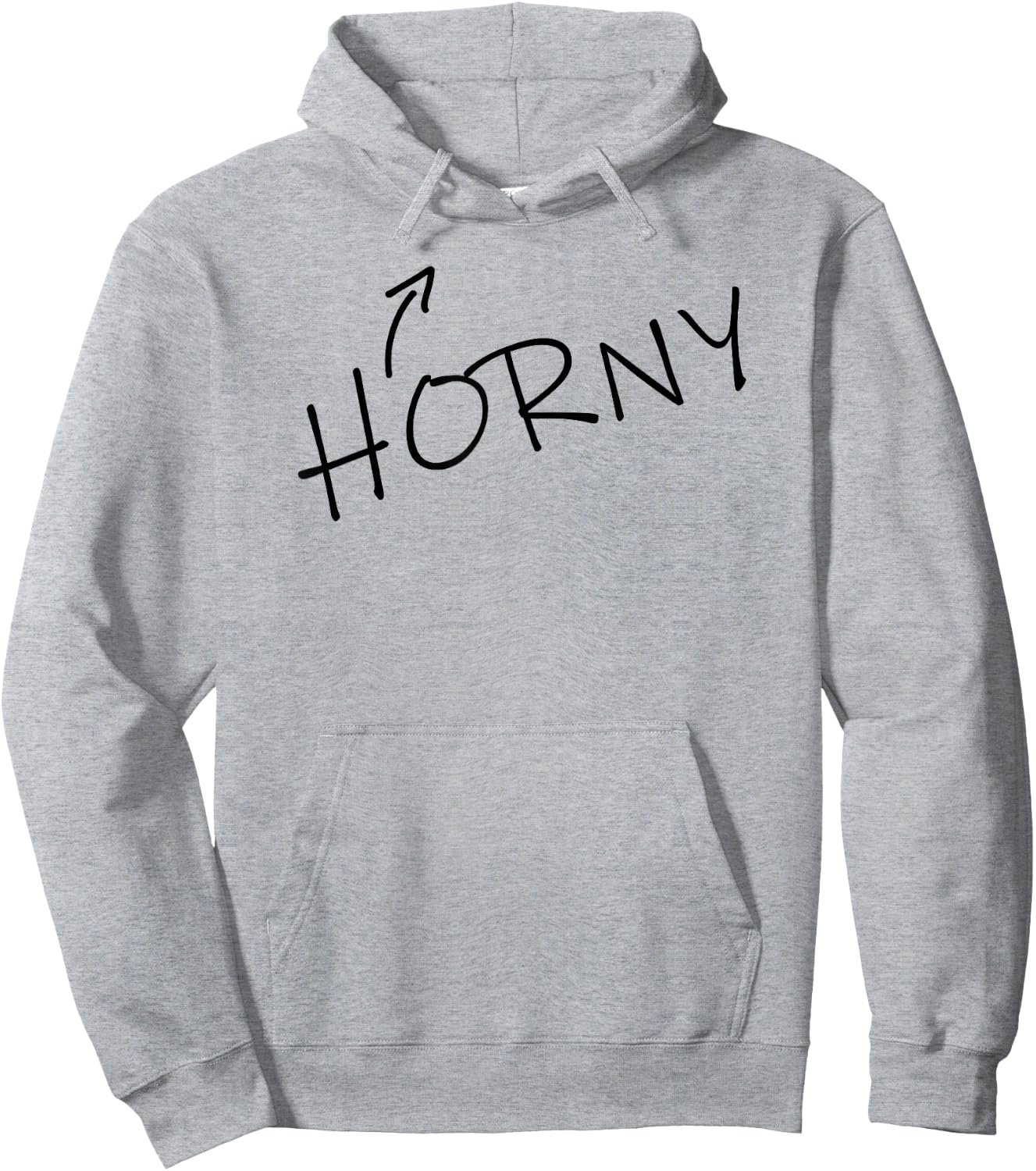 HORNY Halloween Costume Funny Adult Humor Sarcastic Hoodie - Hoodie | Ash
