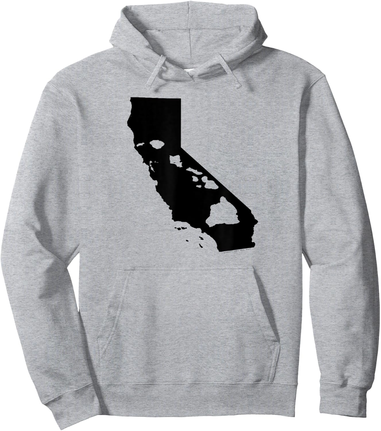 California State and Hawaii Roots by Hawaii Nei All Day Hoodie - Hoodie | Ash