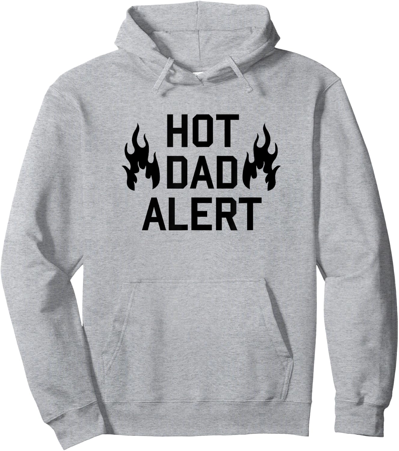 Hot Dad Alert Shirt Funny Fathers Day Birthday Gag Gift Hoodie - Hoodie | Ash