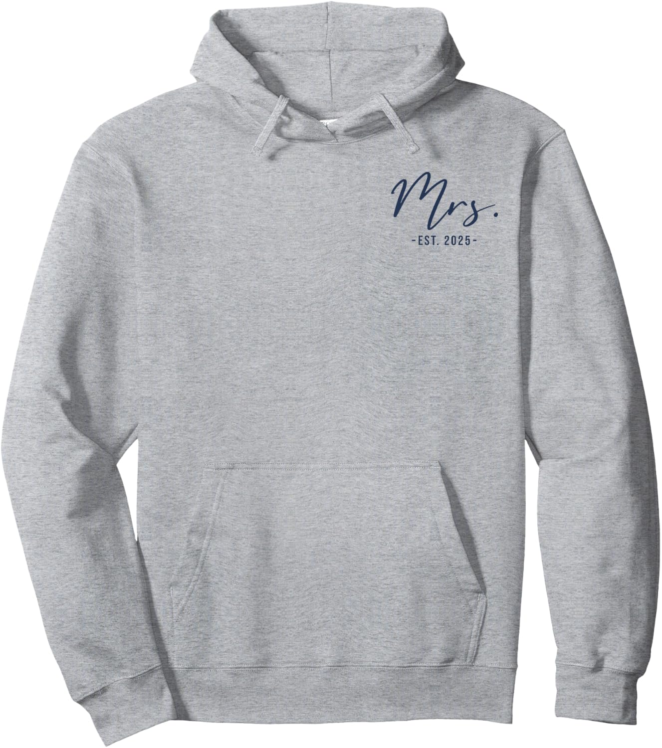 Mrs Est. 2025 Just Married Wedding Wife Matching Mr & Mrs Hoodie - Hoodie | Ash
