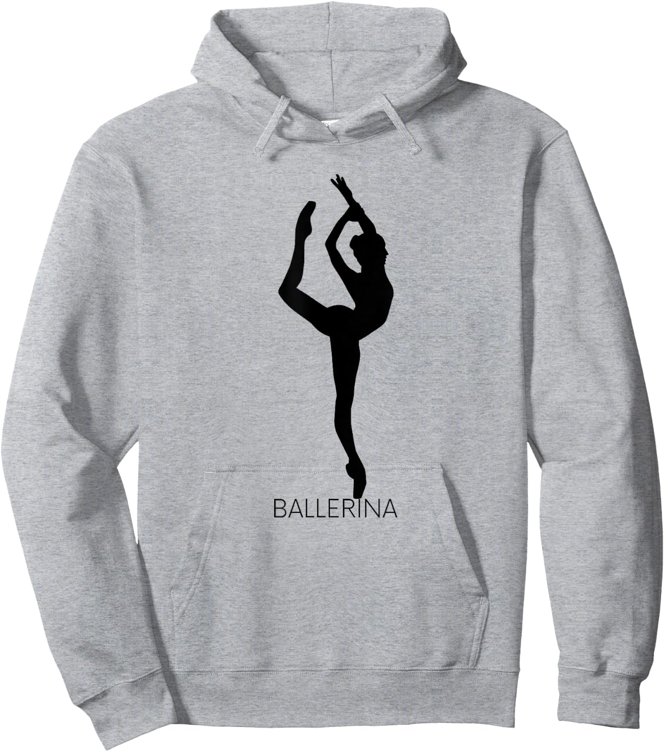 Ballerina Ballet Dance Team Adult Dancer Art Black Hoodie - Hoodie | Ash