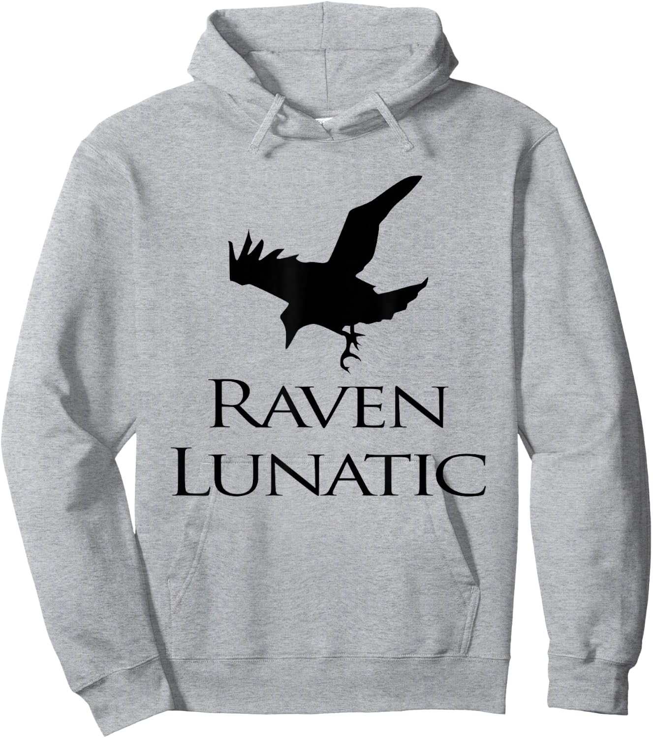 Raven Lunatic Bird Funny For Raven Lovers Women Men fun Gift Hoodie - Hoodie | Ash