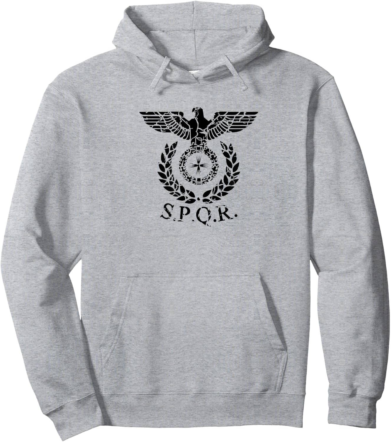 SPQR Eagle Standard Emblem of the Roman Empire Hoodie - Hoodie | Ash