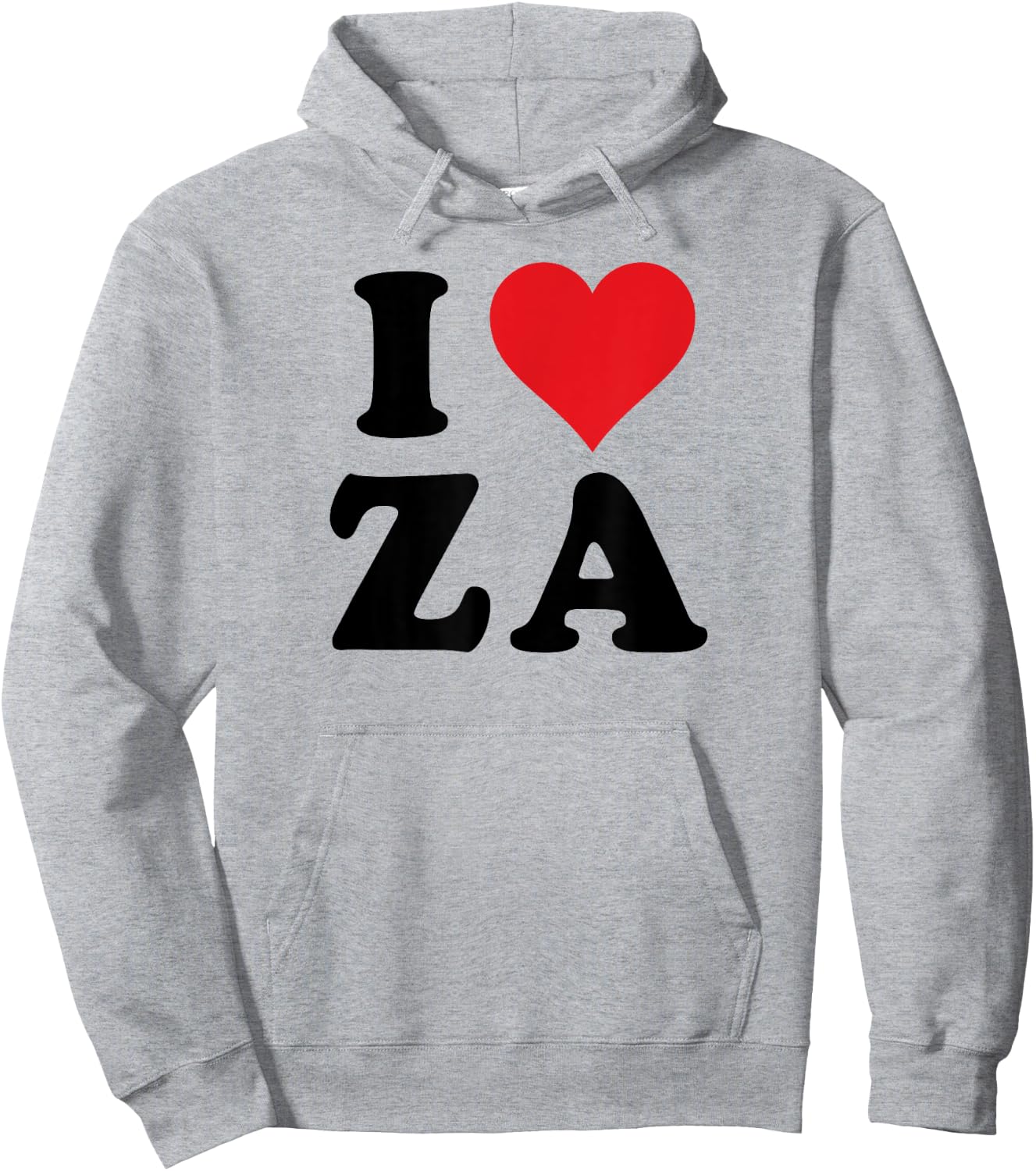 I Heart ZA Initials I Love Z.A. First And Last Name Z A Hoodie - Hoodie | Ash