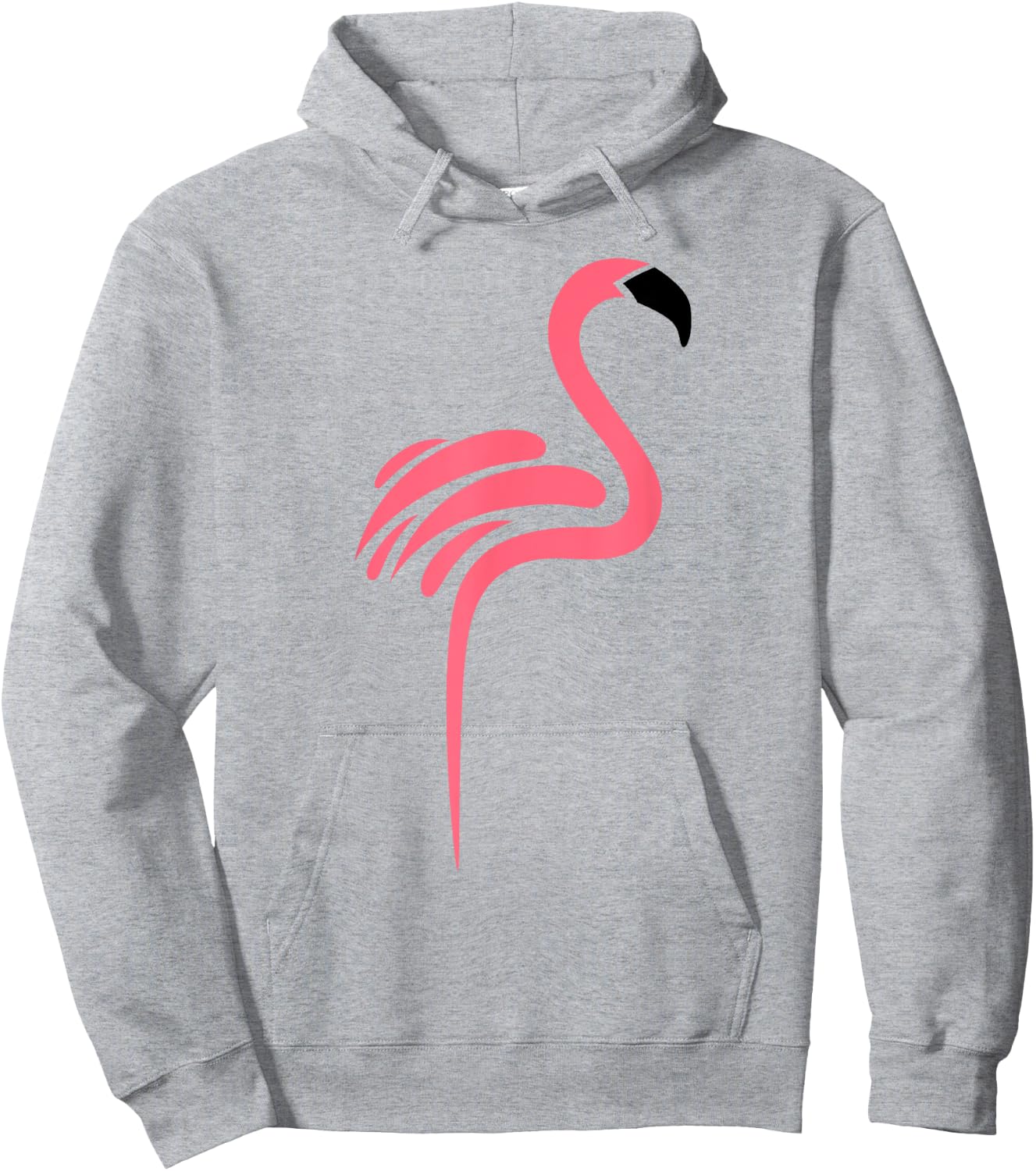 Flamingo Logo Style Cool Graphic Hoodie - Hoodie | Ash