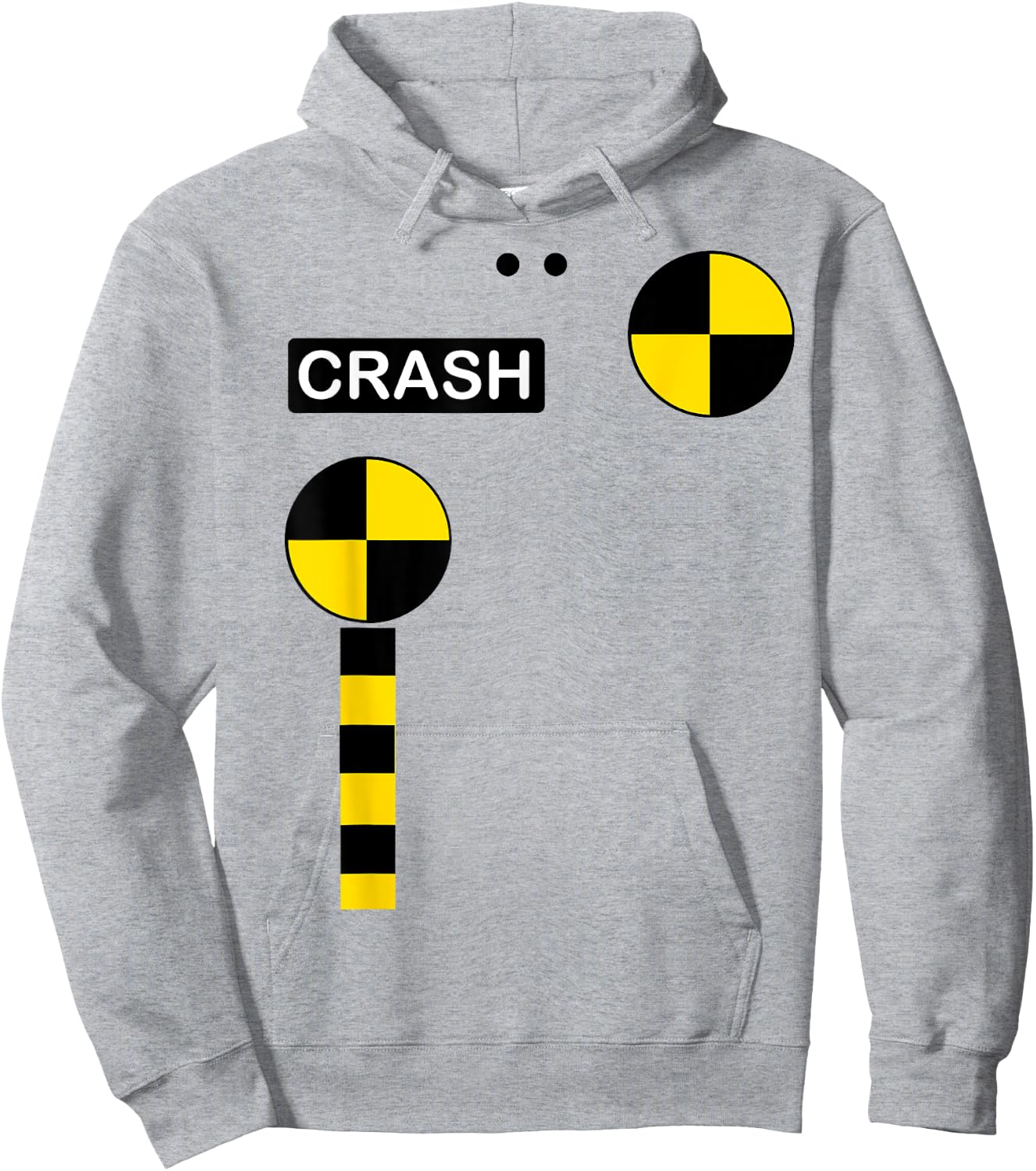 Crash Test Dummy Easy Last Minute Halloween Costume Hoodie - Hoodie | Ash