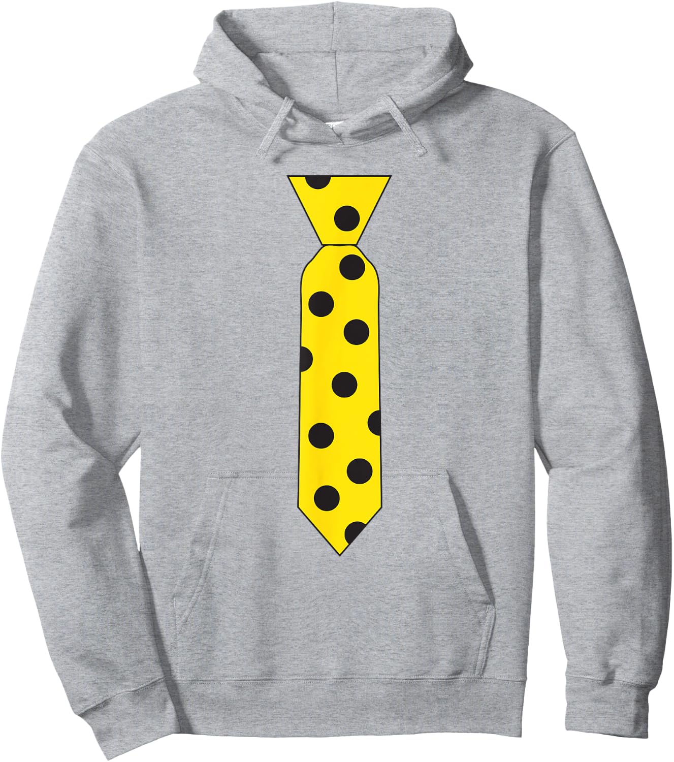 Yellow Black Polka Dot Tie Novelty Costume Necktie T Shirt Hoodie - Hoodie | Ash