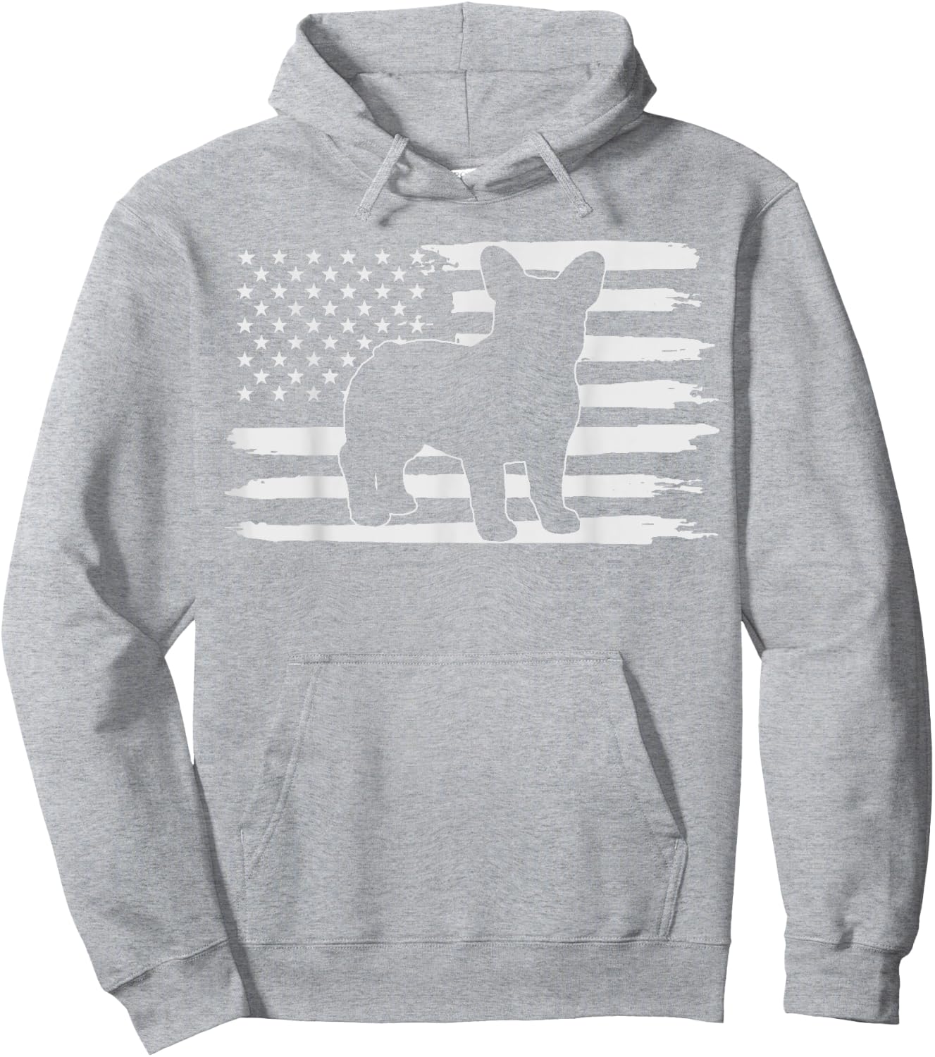 Frenchie Shirt French Bulldog 4th of July Kids Men Hoodie - Hoodie | Ash