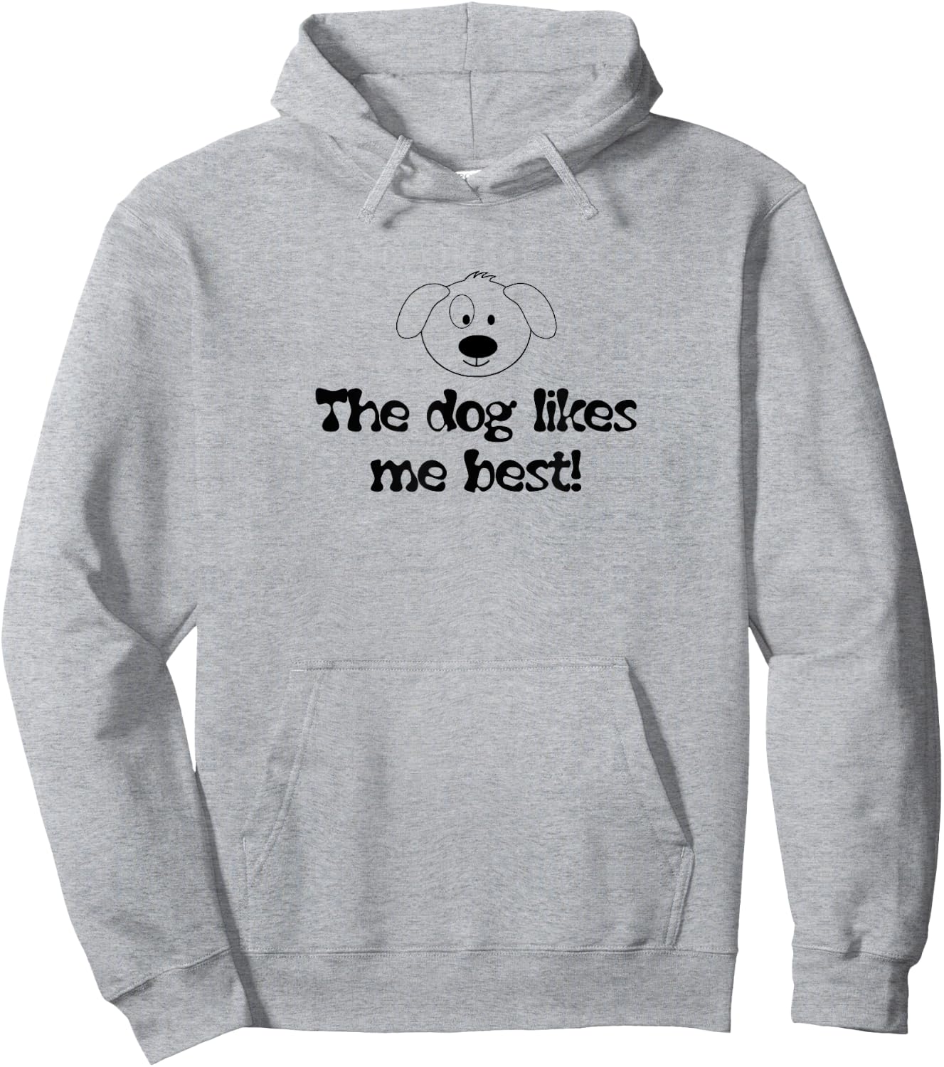 "Dog Likes Me Best" Funny Pet Owner for Dog Lovers Hoodie - Hoodie | Ash