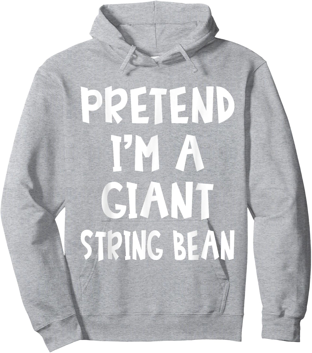 Pretend I'm A Giant String Bean Costume Lazy Easy Halloween Hoodie - Hoodie | Ash