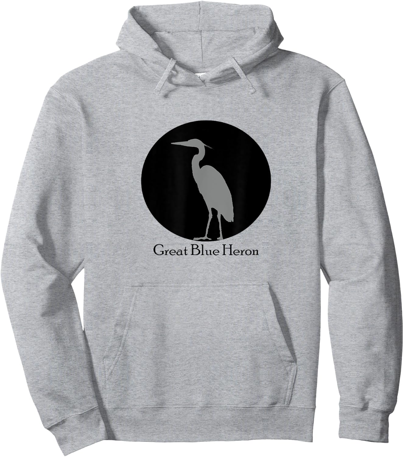 Great Blue Heron Bird shirt for birding or birdwatching Hoodie - Hoodie | Ash