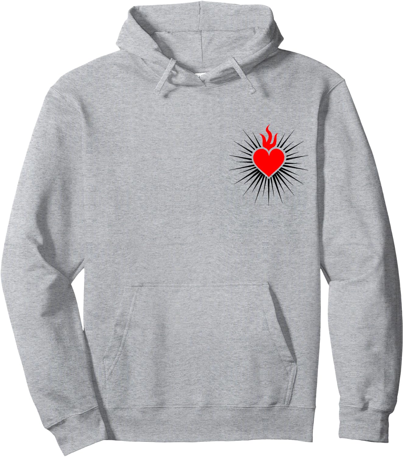 Sacred Heart Love Jesus Christ God Christian Church Religion Hoodie - Hoodie | Ash