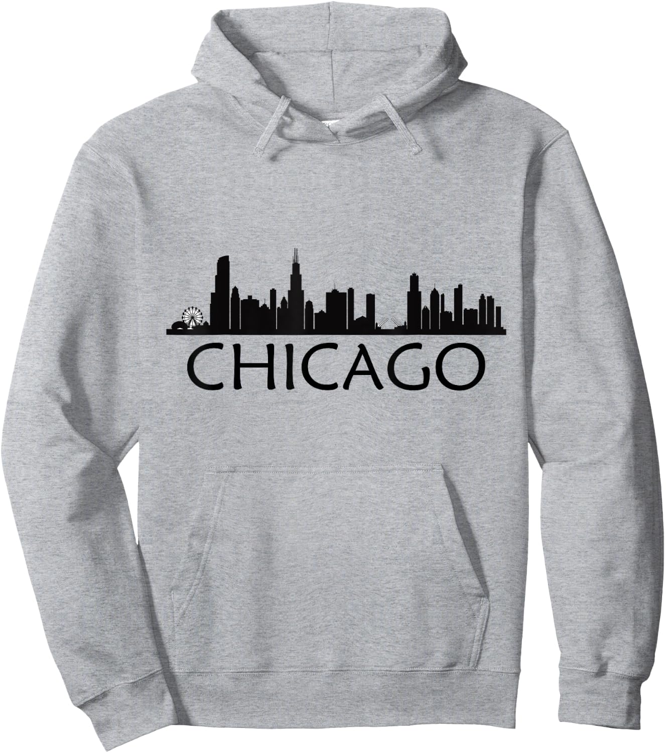 Chicago Skyline Chi Town I Love Wind City Hoodie - Hoodie | Ash