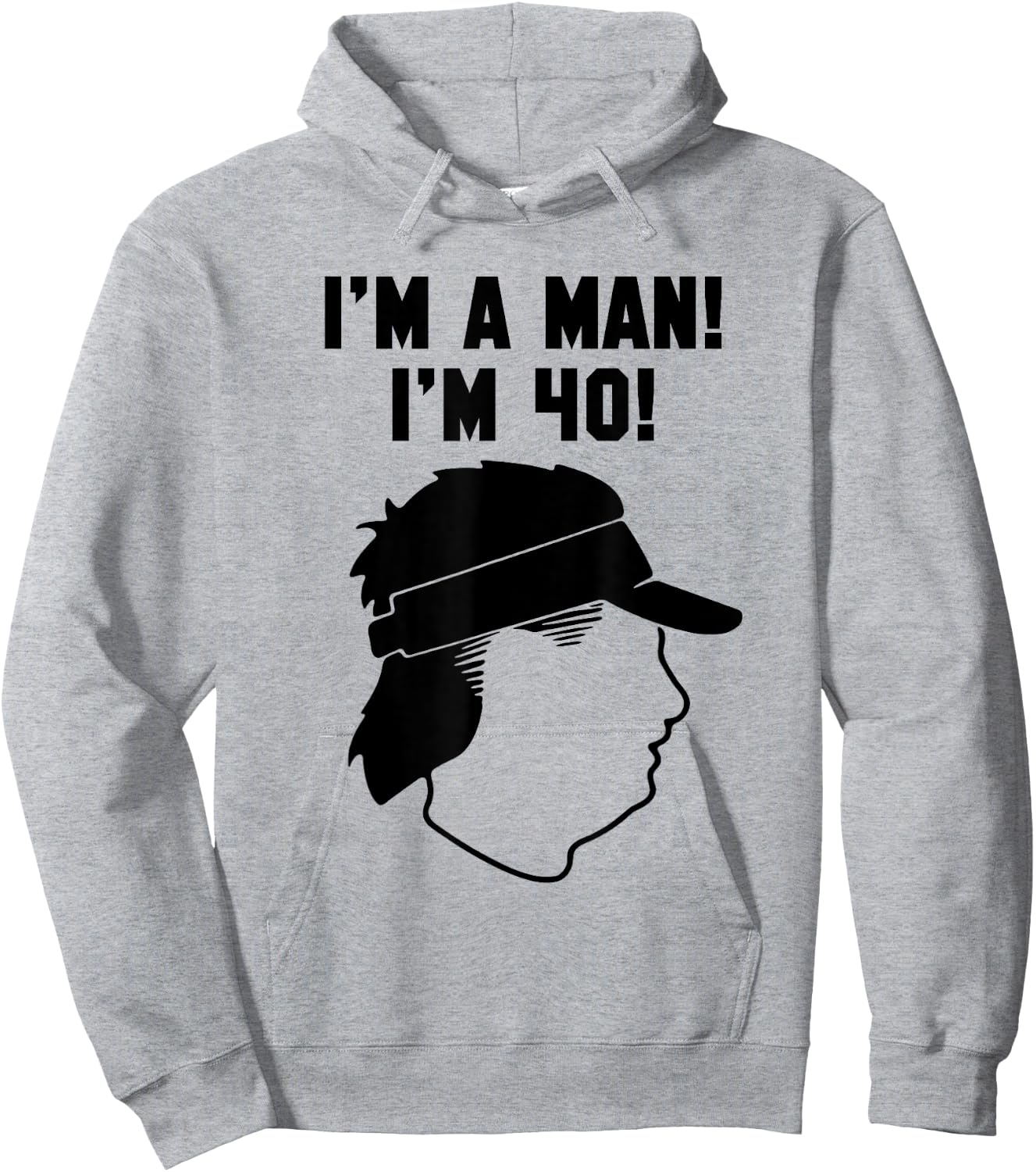 Mike Gundy "I'M A MAN! I'M 40!" Hoodie - Hoodie | Ash