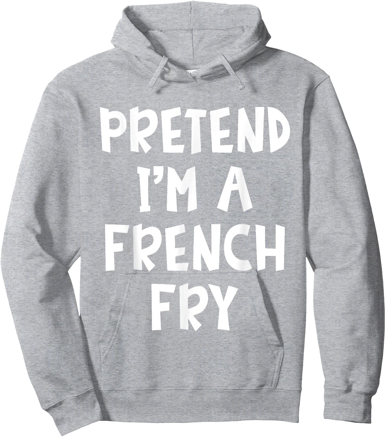 Pretend I'm A French Fry Matching Costume Lazy Halloween Hoodie - Hoodie | Ash