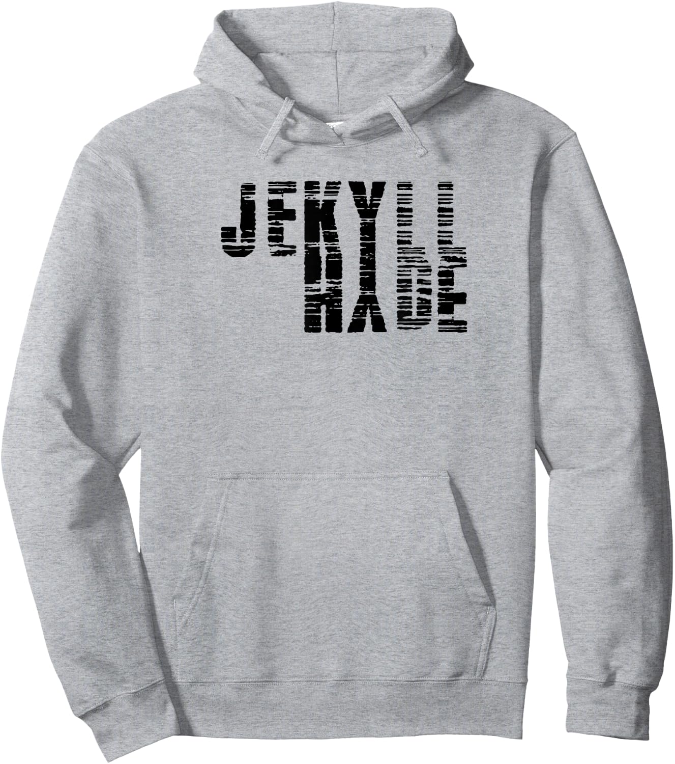 Dr. Jekyll Mr. Hyde Cool Graphic Text Design Hoodie - Hoodie | Ash