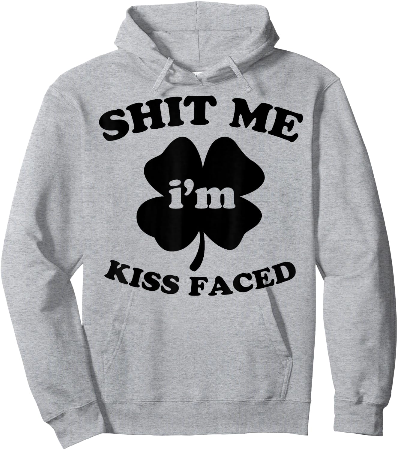 St. Patrick's Day Shirt Irish Kiss Faced Hoodie - Hoodie | Ash
