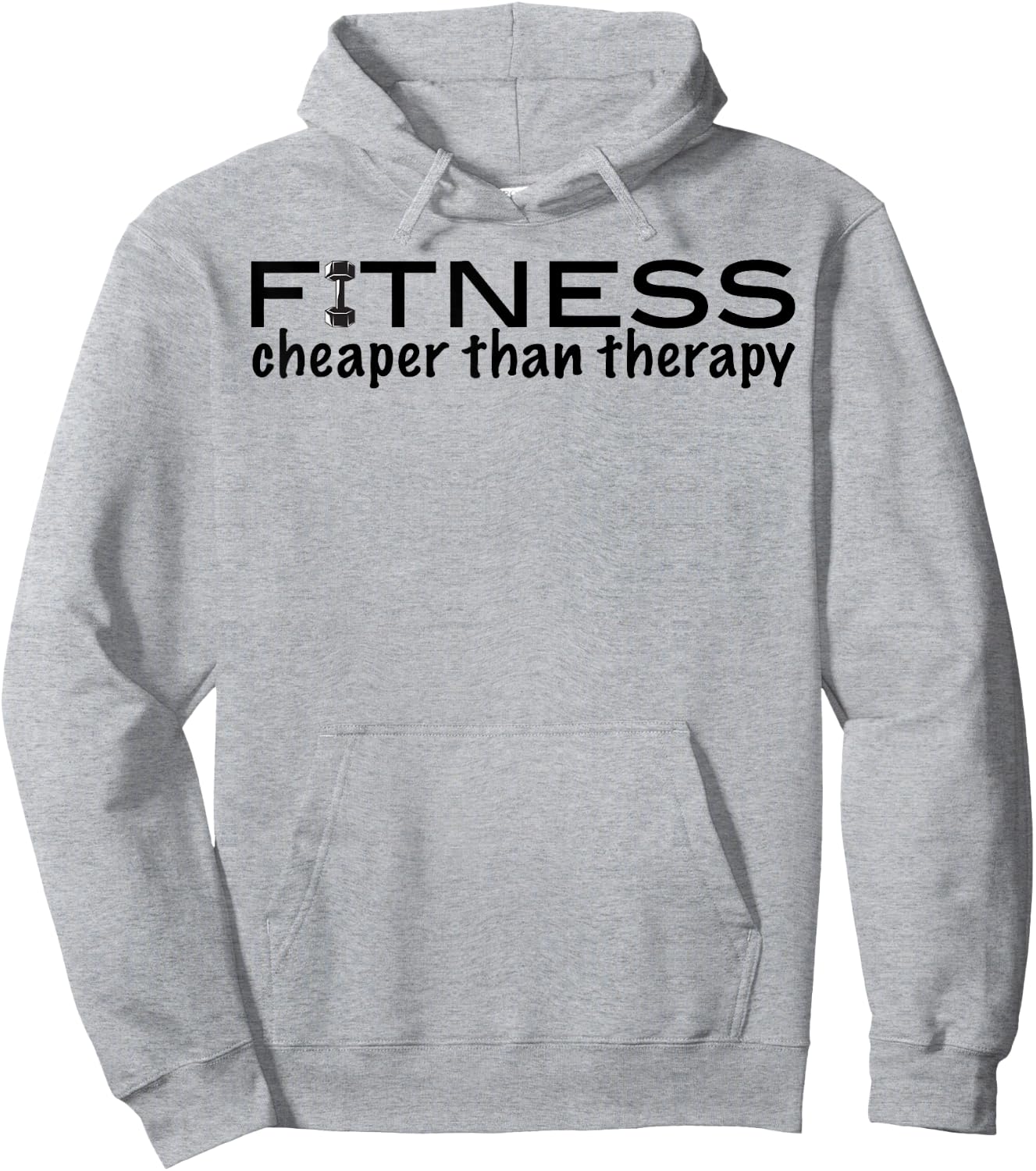 Fitness Cheaper than Therapy funny gym motivation shirt Hoodie - Hoodie | Ash