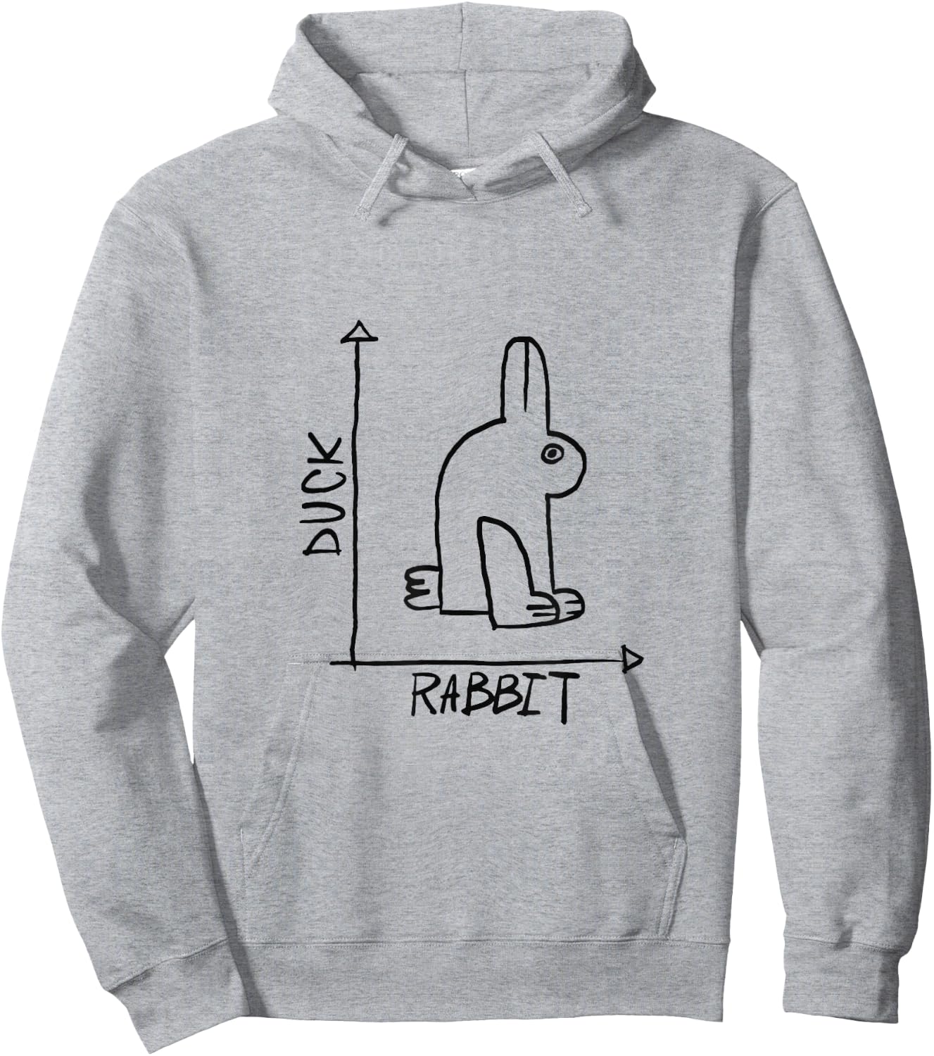 Funny Rabbit or Duck Shirt Animal Diptych Rabbit Hoodie - Hoodie | Ash