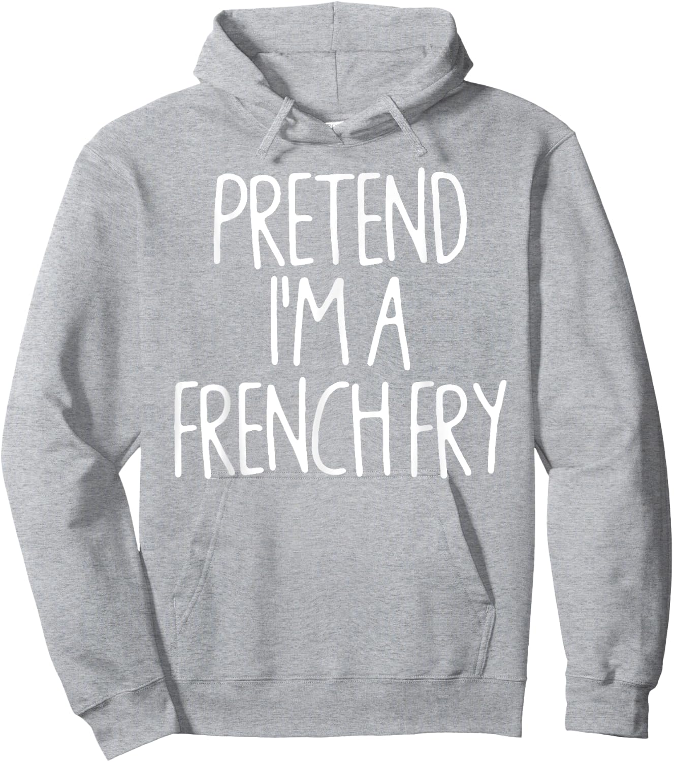 Pretend I'm A French Fry Matching Lazy Halloween Costume Hoodie - Hoodie | Ash