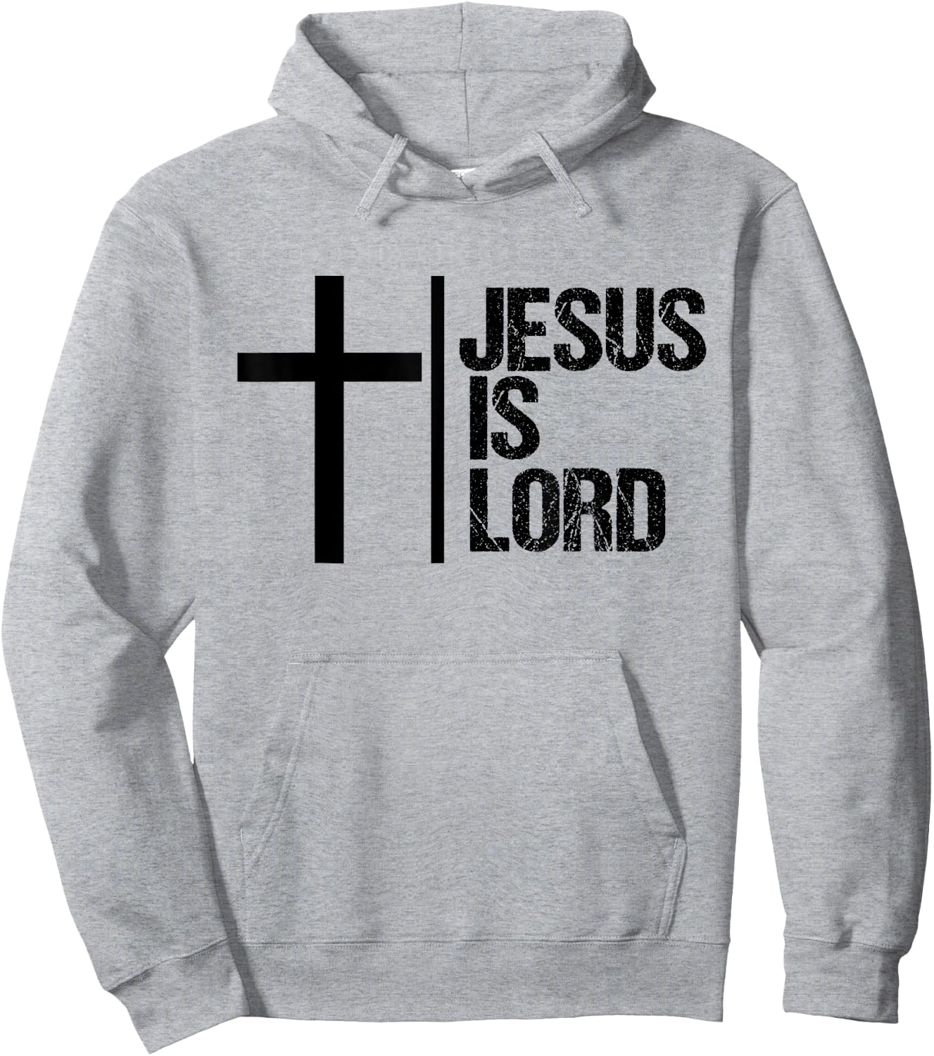 Jesus is Lord Cross Faith Christian Bible God Holy Hoodie - Hoodie | Ash