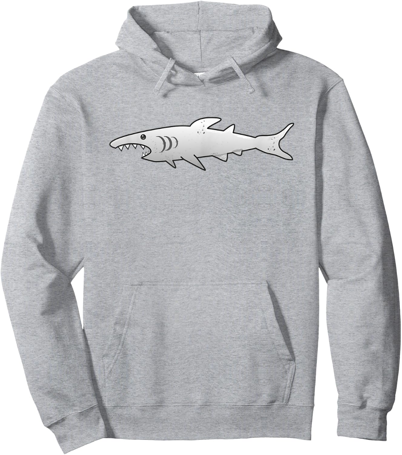 Funny Shark Cartoon Gift Diver Fishes Underwater Hoodie - Hoodie | Ash